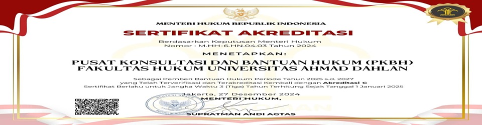 PUSAT PENGEMBANGAN KONSULTASI DAN BANTUAN HUKUM FH UAD